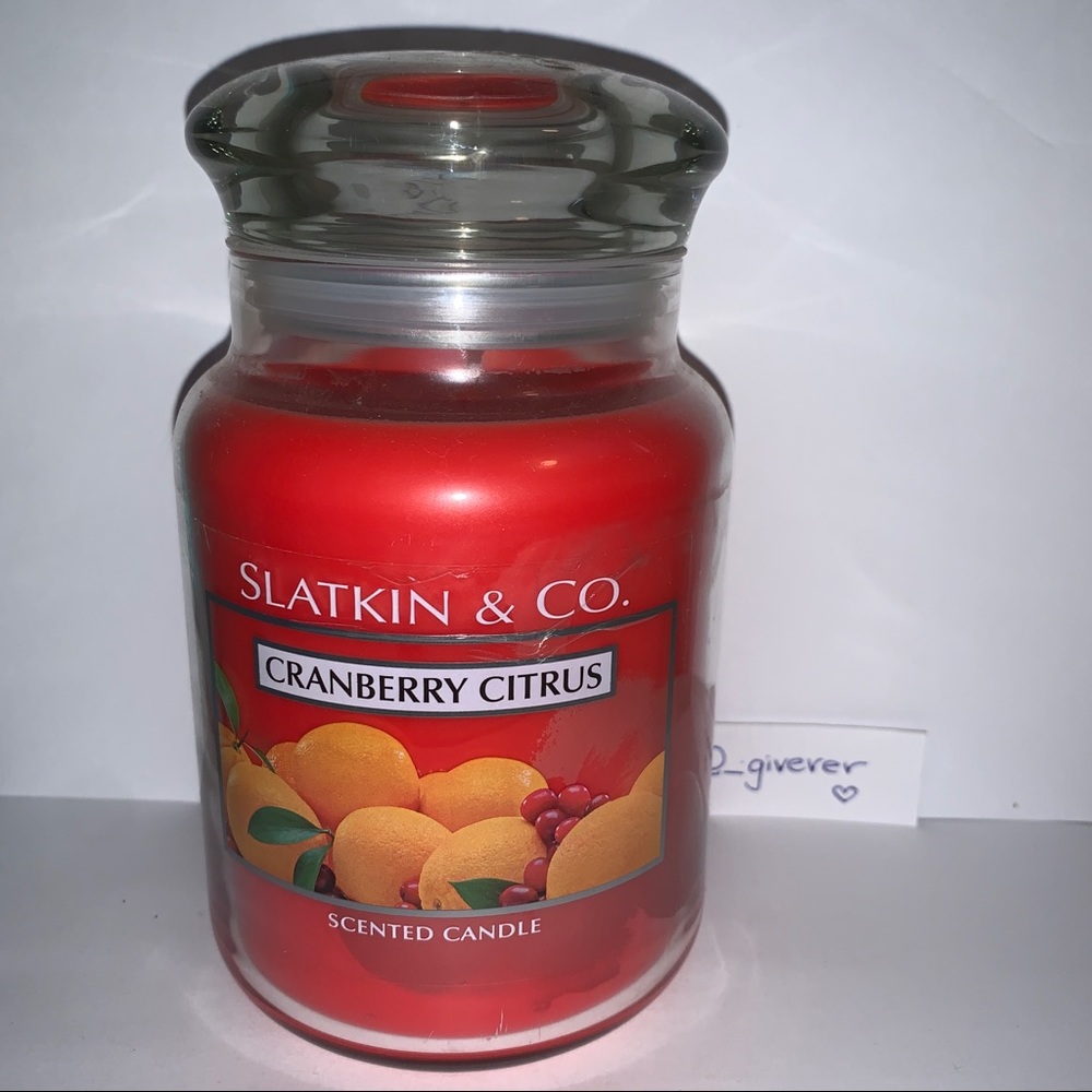 Cranberry Citrus 22oz BBW Slatkin Jar Candle Rare
